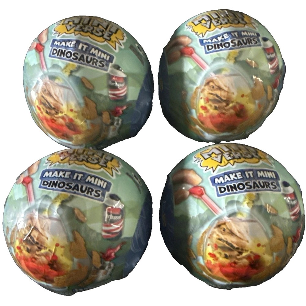 MGA's Miniverse Mystery Make it mini Jurassic World Dinosaur New Sealed Lot of 4